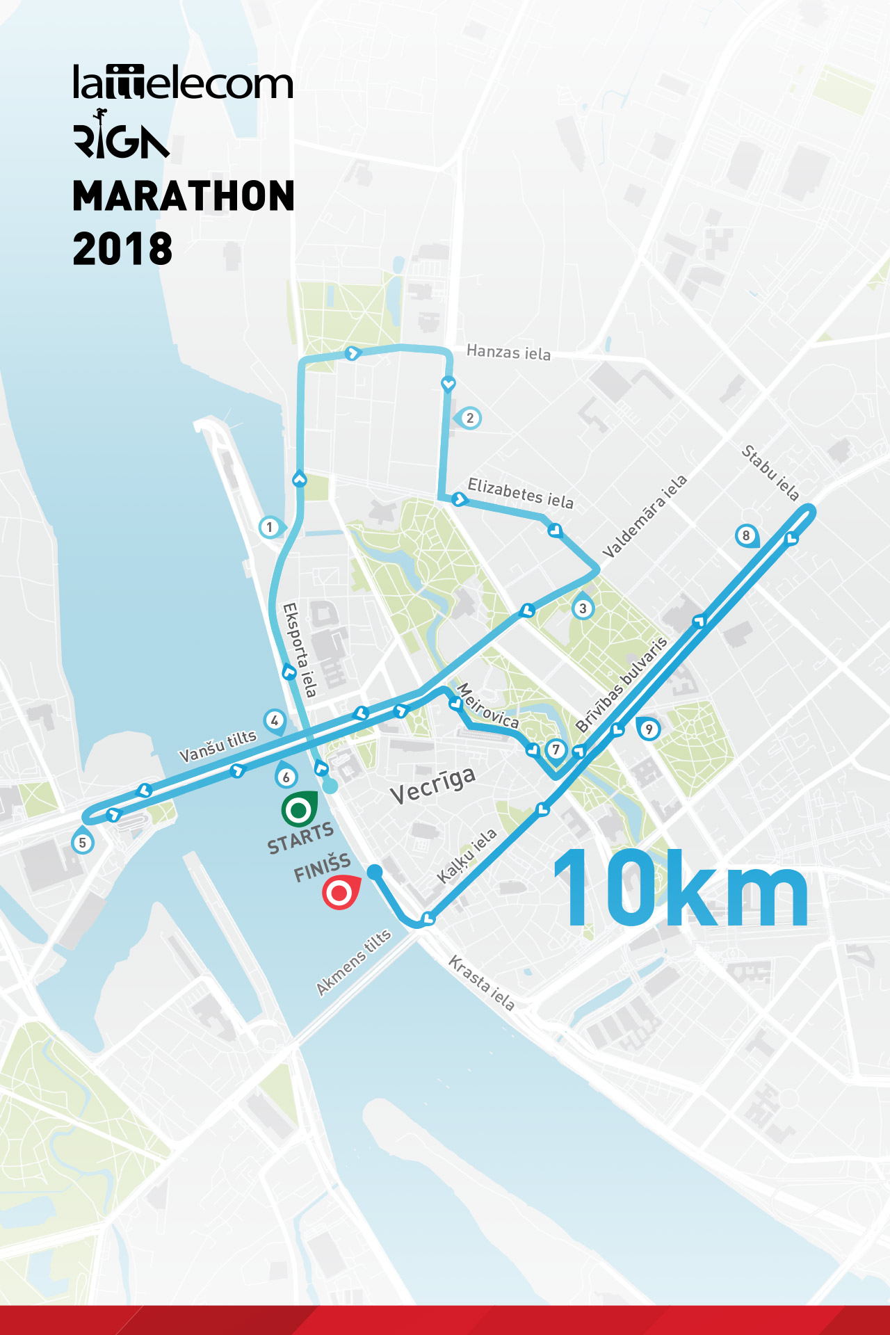 рижский марафон трасса 10 км