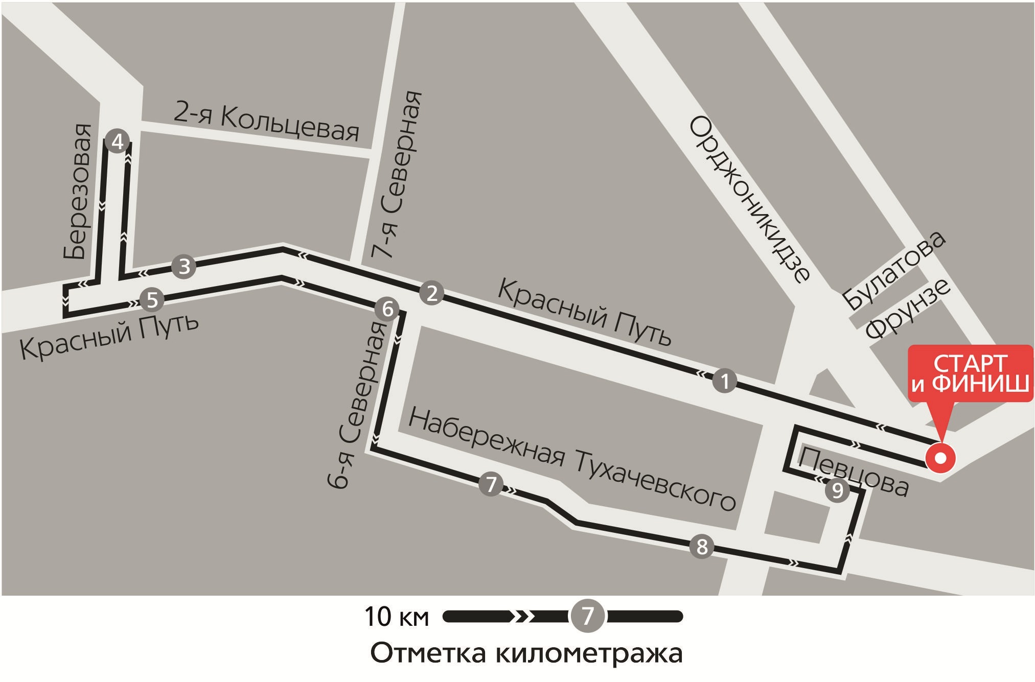 сибирский марафон трасса 10 км